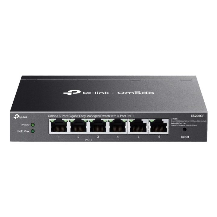 TP-Link Omada ES206GP Switch di rete gestito Gigabit Ethernet (10/100/1000) Power over Ethernet (PoE) nero