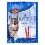 Snack Premio Sticks-salmone annerito con trota-cibo secco gatto food-5x5g