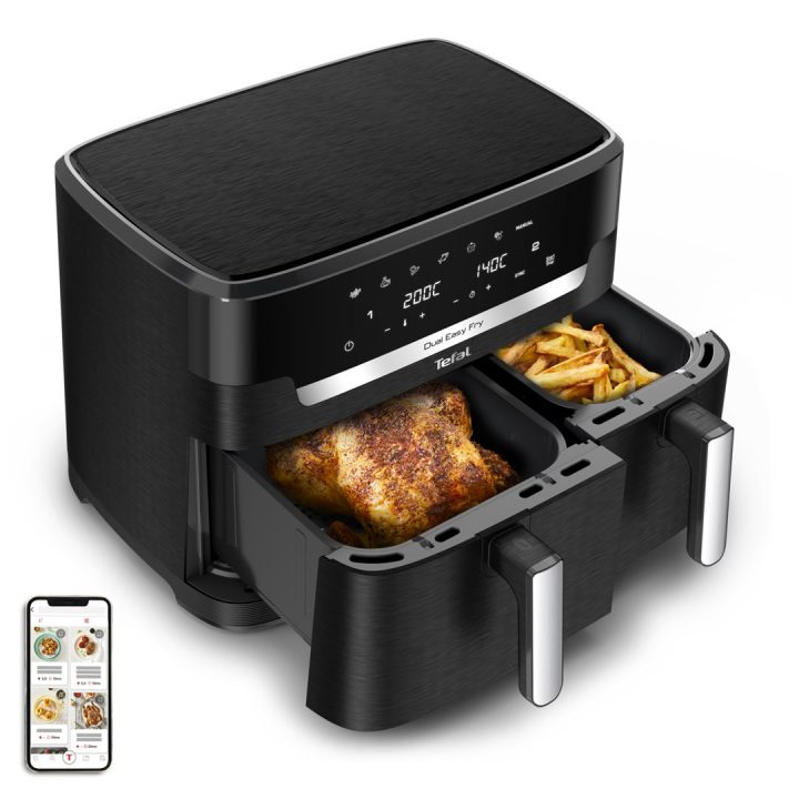 Tefal Friggitrice ad aria calda Easy Fry Dual XXL EY9428E0 doppia 11 L 2020 W nero