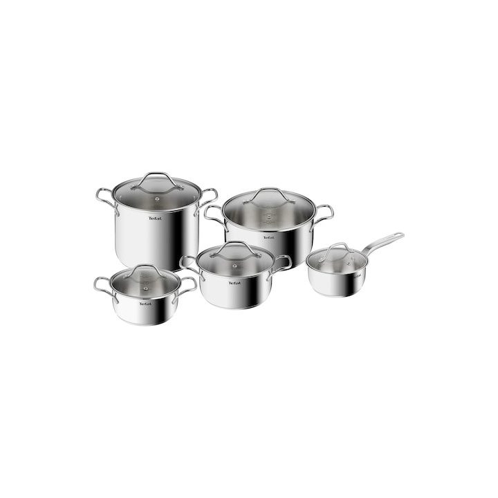 Tefal Intuition B864SA74 Set pentole/cocotte 10 pezzi