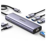 Ugreen 15598 hub di interfaccia USB 3.2 Gen 1 (3.1 Gen 1) Type-C 5000 Mbit/s argento
