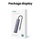 Ugreen 15598 hub di interfaccia USB 3.2 Gen 1 (3.1 Gen 1) Type-C 5000 Mbit/s argento