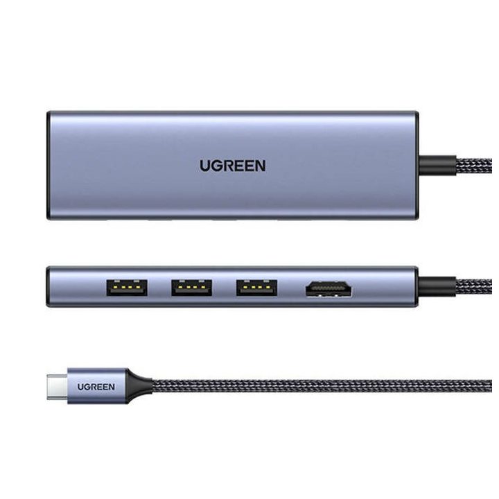 Ugreen 20956A Hub interfaccia USB Type-C 5000 Mbit/s argento