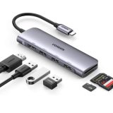 Ugreen 20956A Hub interfaccia USB Type-C 5000 Mbit/s argento
