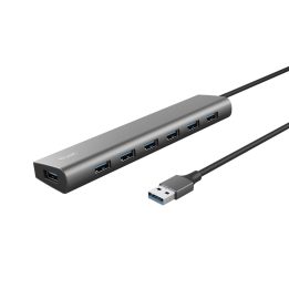Trust Halyx - Type-A 5000 Mbit/s 7 hub USB 3.2 Gen1 (argento)