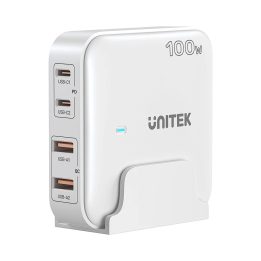 GaN caricabatterie di rete - Unitek P1229AWH01-EU | 100W 2x USB-C 2x USB-A
