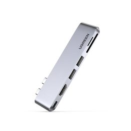 Ugreen 80856 dock/replicatore di porte per laptop 2 x USB 3.2 Gen 2 (3.1 Gen 2) Type-C alluminio