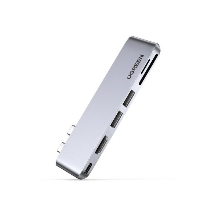 Ugreen 80856 dock/replicatore di porte per laptop 2 x USB 3.2 Gen 2 (3.1 Gen 2) Type-C alluminio