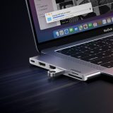 Ugreen 80856 dock/replicatore di porte per laptop 2 x USB 3.2 Gen 2 (3.1 Gen 2) Type-C alluminio