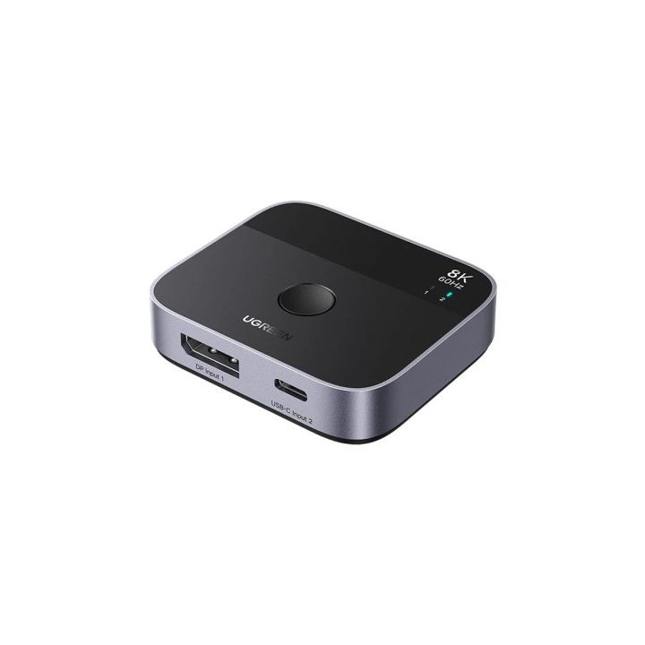 Switch Ugreen DisplayPort/USB-C su USB-C grigio