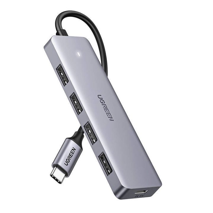 Ugreen Hub 4-in-1 USB-C Adattatore a 4× USB 3.0 + USB-C Grigio
