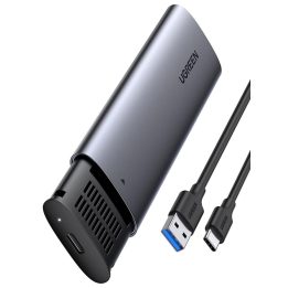 Contenitore disco rigido Ugreen M.2 B-Key SATA 3.0 5Gbps grigio + cavo USB Type-C (CM400)