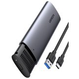 Contenitore disco rigido Ugreen M.2 B-Key SATA 3.0 5Gbps grigio + cavo USB Type-C (CM400)