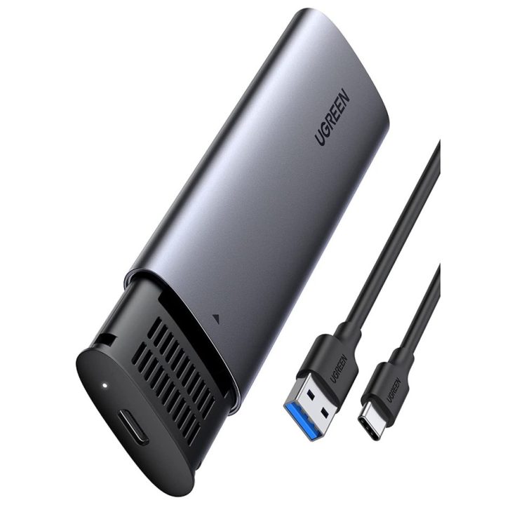Contenitore disco rigido Ugreen M.2 B-Key SATA 3.0 5Gbps grigio + cavo USB Type-C (CM400)