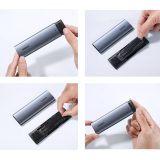 Contenitore disco rigido Ugreen M.2 B-Key SATA 3.0 5Gbps grigio + cavo USB Type-C (CM400)