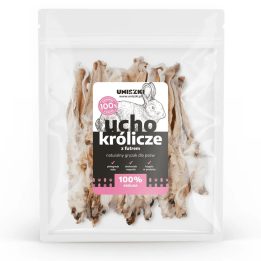 UNISZKI Orecchio di coniglio con pelo - snack per cani - 20 pezzi