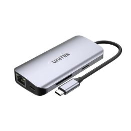 UNITEK HUB ATTIVO USB-C 2X HDMI 4K RJ45 PD 100W