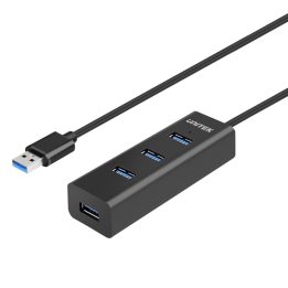 UNITEK Y-3089 Hub interfaccia USB 3.2 Gen 1 (3.1 Gen 1) Type-A 5000 Mbit/s Nero
