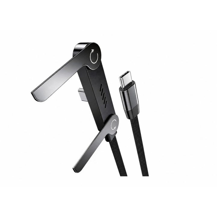 Vakoss TC-U570 USB-C to USB-C Cavo con funzione supporto 100W 1m nero