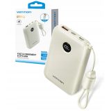 Vention 10000mAh Powerbank 2xUSB-C 1xUSB-A 22.5W beige