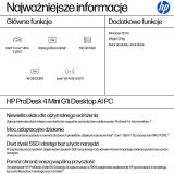 HP ProDesk 4 G1i AI PC Intel Core Ultra 5 225T 16 GB DDR5-SDRAM 512 GB SSD Windows 11 Pro Mini PC Black