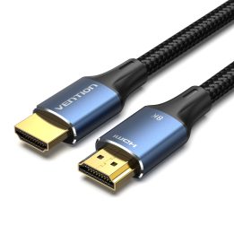 Vention Cavo intrecciato in cotone HDMI-A maschio a maschio HD 8K 2M blu tipo lega di alluminio