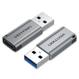 Vention USB 3.0 Adattatore maschio a USB-C femmina grigio tipo lega di alluminio