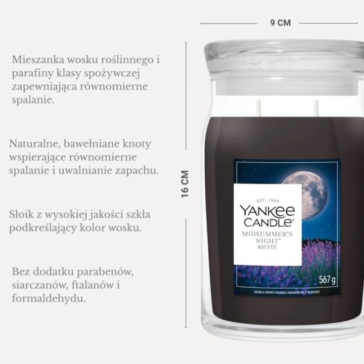 Candela profumata YANKEE CANDLE MIDSUMMER'S NIGHT 567g grande