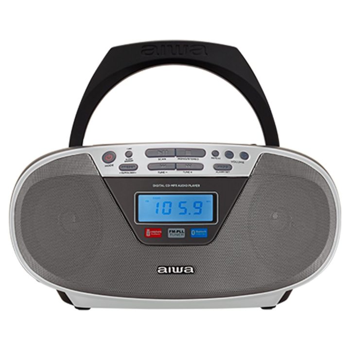 Aiwa BBTU-400SL Sistema stereo portatile Analogico e digitale 6 W FM Argento Riproduzione MP3