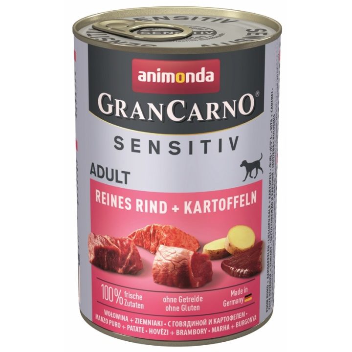 ANIMONDA GranCarno Adult Sensitiv manzo con patate - cibo umido per cani - 400g