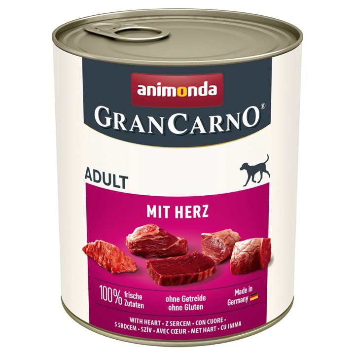 ANIMONDA GranCarno Adult con cuori - cibo umido per cani - 800g