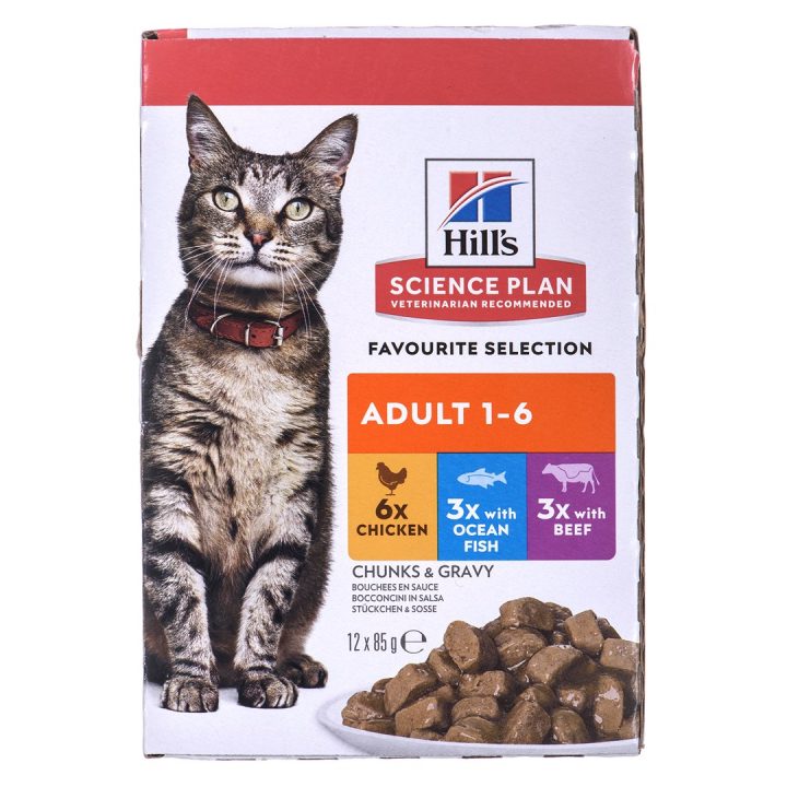 HILL'S Feline Adult Multipack Classic – pouches 12×85 g