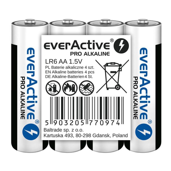 Batterie alcaline everActive Pro Alkaline LR6 AA - 4 pezzi