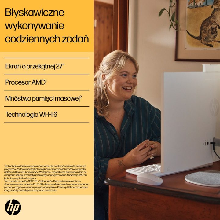 HP 27-cr0222nw AMD Ryzen™ 7 7730U 68.6 cm (27 ) 1920 x 1080 px All-in-One PC 16 GB DDR4-SDRAM 512 GB SSD Windows 11 Home Wi-Fi 6
