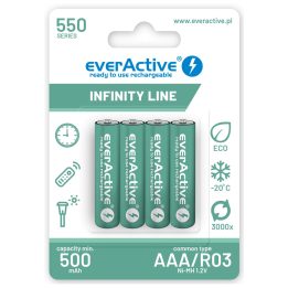 Batterie ricaricabili everActive Ni-MH R03 AAA 550 mAh Infinity Line