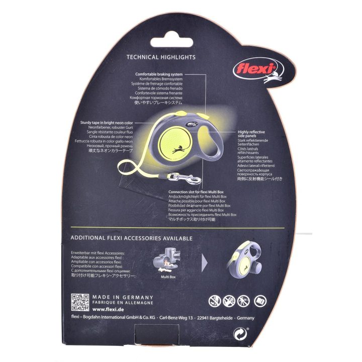 FLEXI Neon L nuovo - guinzaglio retrattile - 5 m