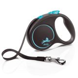 Flexi Guinzaglio automatico Design nero S 5 m blu