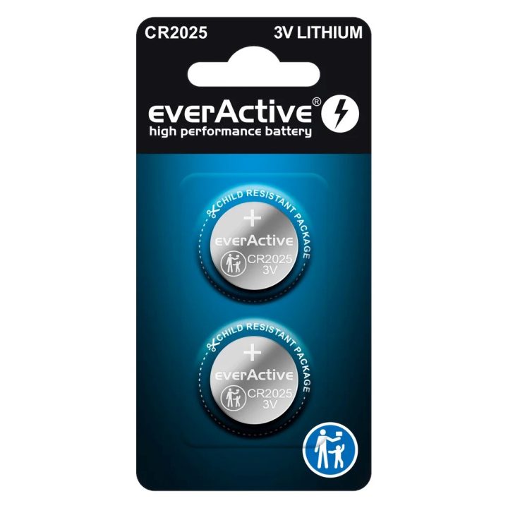 Batteria al litio mini everActive CR2025 - blister 2 pz.
