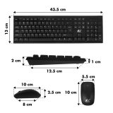 NanoRS Wireless Keyboard and Mouse Combo with Ergonomic Design – RS580 for Smooth and Efficient Use