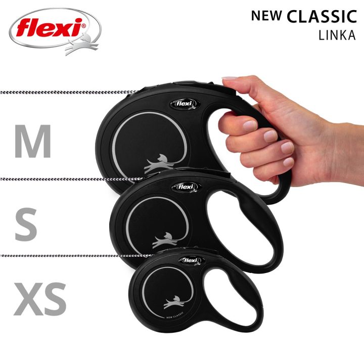 Flexi Guinzaglio retrattile per cani New CLASSIC 5 m nero