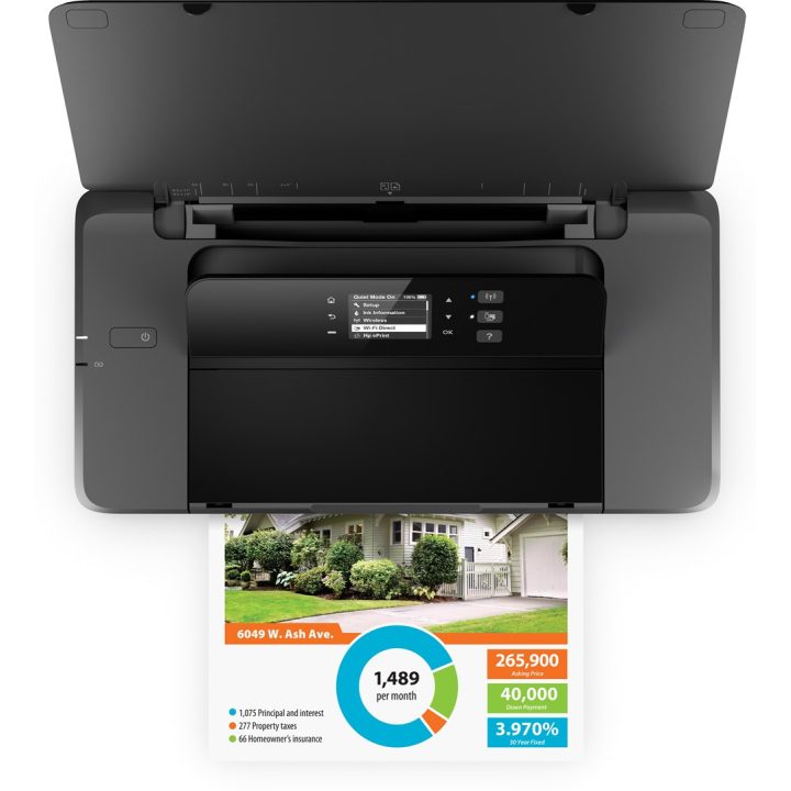 HP Officejet 200 Mobile Printer Print Front-facing USB printing