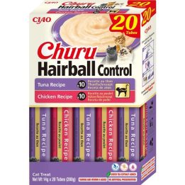 INABA Churu Hairball control Ricetta tonno e pollo - snack per gatti - 20x14g
