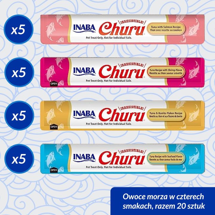INABA Churu Variety box Frutti di mare - snack per gatti - 20 x 14g