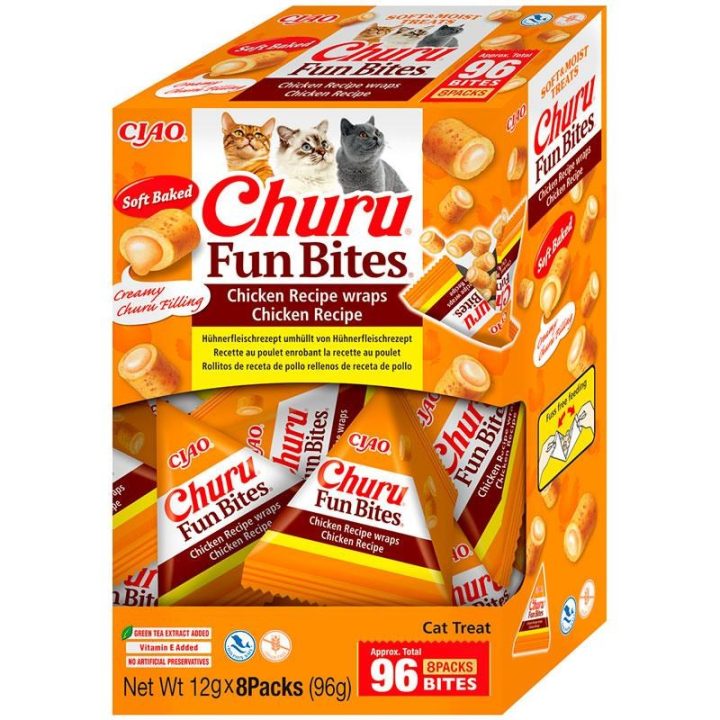 INABA Churu Fun Bites Pollo - snack per gatti - 8x12g