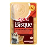 INABA Ciao Bisque Zuppa cremosa con pollo manzo e pesce - snack per gatti - 24x40g