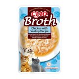INABA Ciao Brodo con pollo salmone tonno e capasanta - snack per gatti - 10x40g