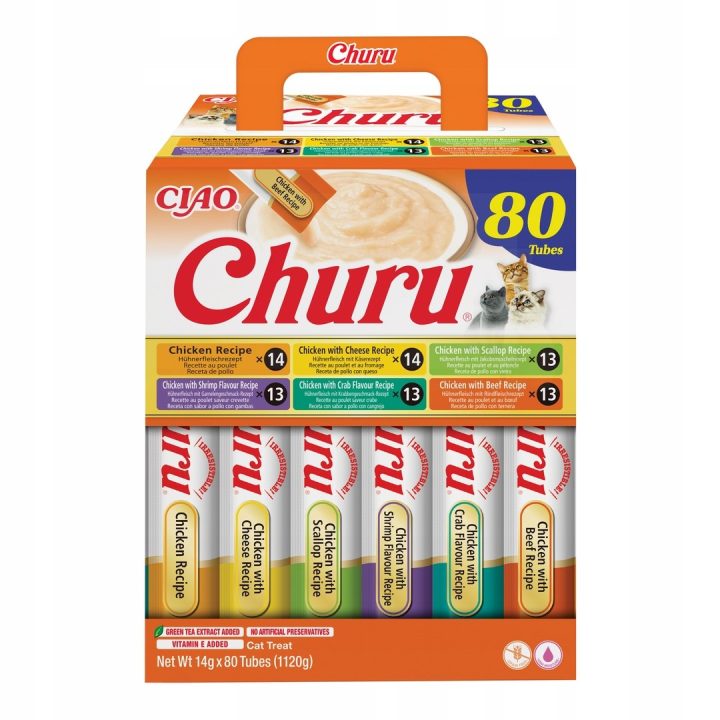 INABA Churu Mix pollo - snack per gatti - 80x14g