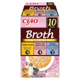 INABA Ciao Brodo con pollo salmone e tonno - snack per gatti - 10x40g