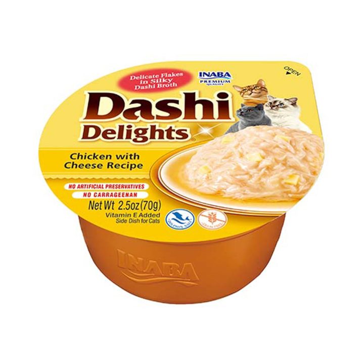 INABA Dashi Delights Pollo con formaggio in brodo - snack per gatti - 70g