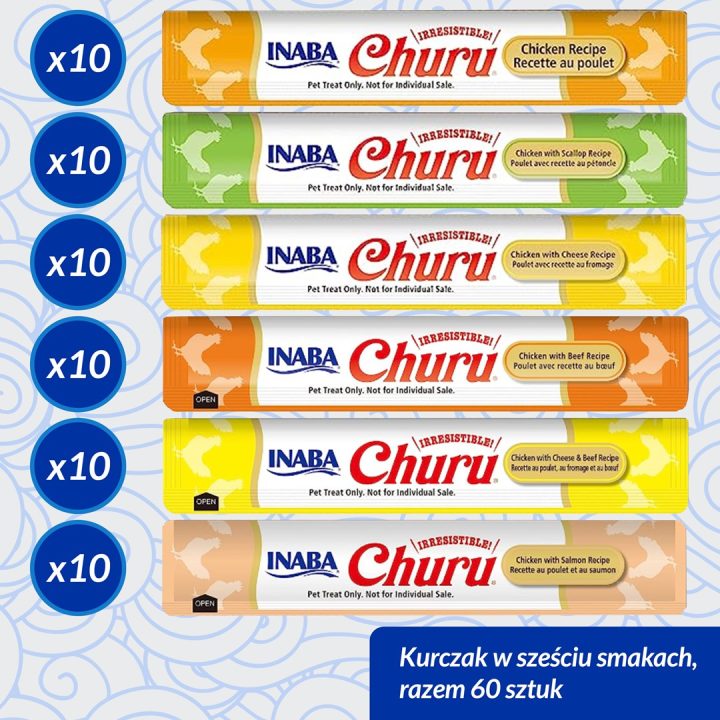 INABA Churu Variety box Pollo - snack per gatti - 60 x 14g